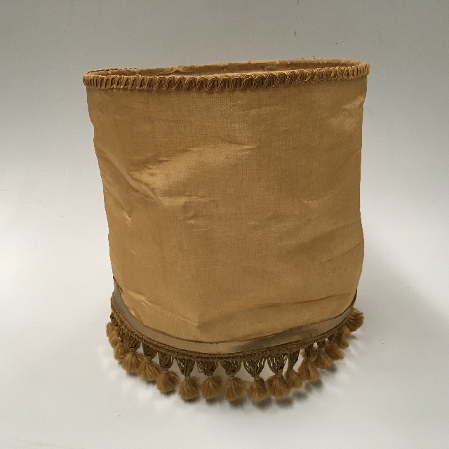 LAMPSHADE, Victorian (Medium) - Crumpled Gold w Fringe